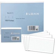 LOAN FICHA RAYADA N3 100x150mm 100-PACK F-3 (RAYADA)